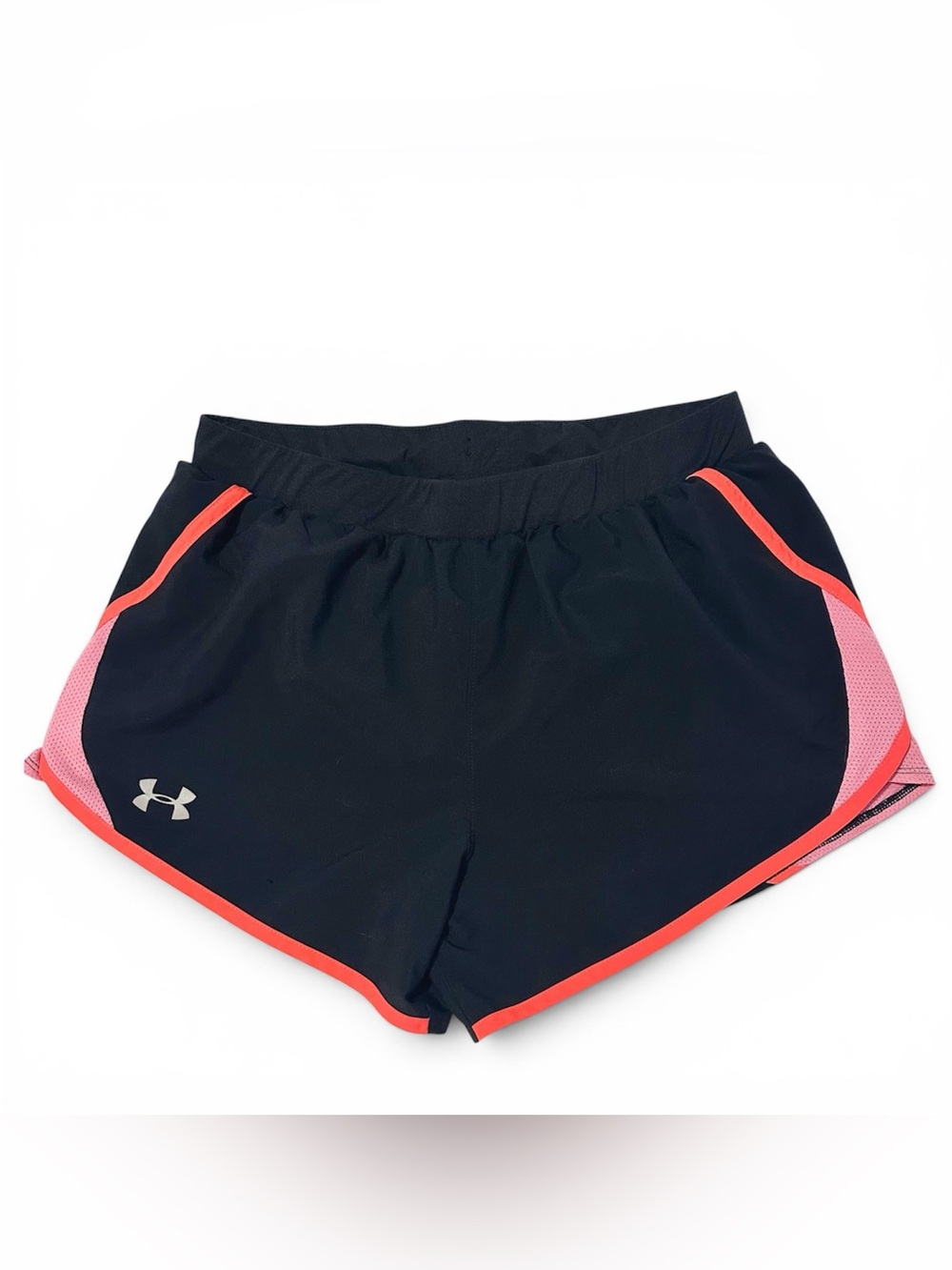 Under Armour Fly-By Heat Gear Track Shorts Women's - Medium - Black, Coral, Pink